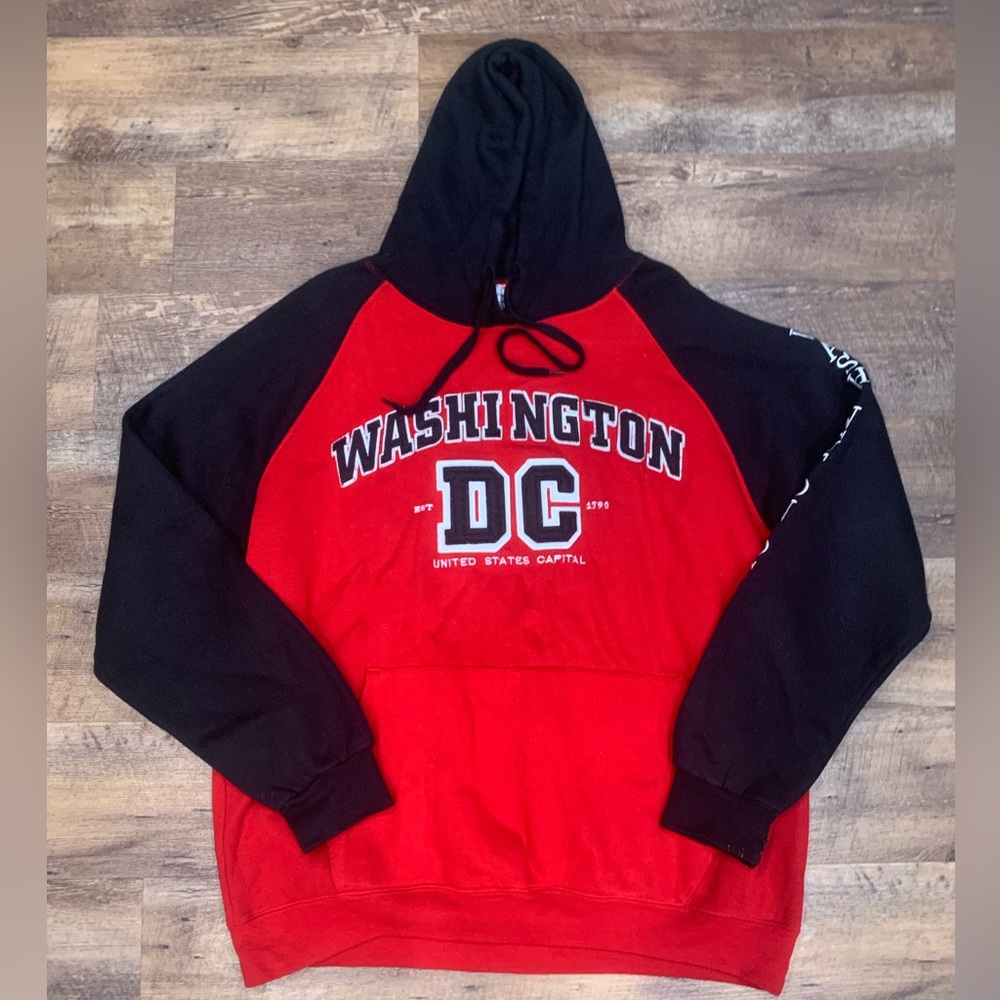 Red and Black Washington DC Hoodie